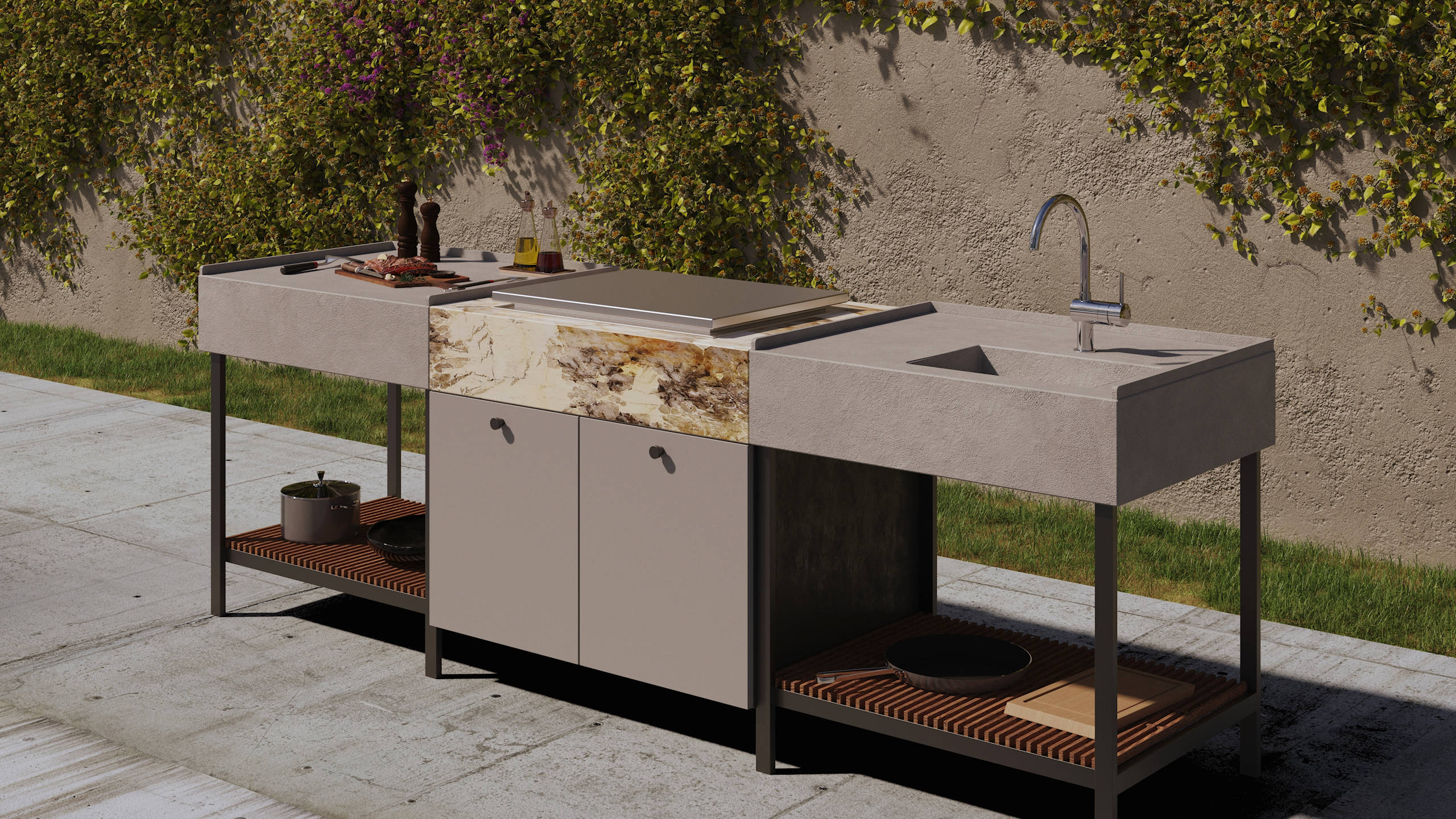 outdoor kitchen